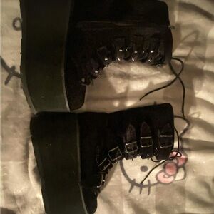 Demonia Black Platform Boots Damned-225